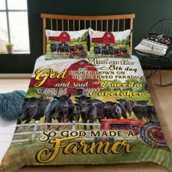 Farmer Angus Cow Quilt Bedding Set Geembi™