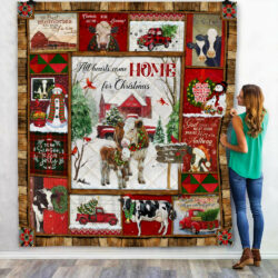 Christmas On The Farm - All Hearts Come Home For Christmas Quilt Blanket  Geembi™