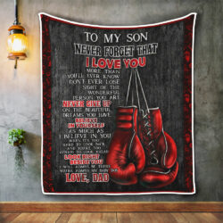 Dad To Son Boxing Quilt Blanket Geembi™