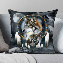 Wolf Native American Cushion Geembi™