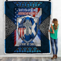 Scottish By Blood American By Birth Patriot By Choice Sofa Throw Blanket Geembi™