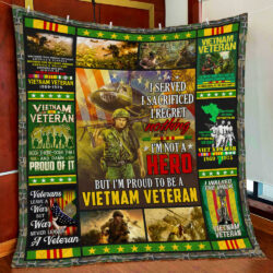 Vietnam Veteran. I Walked The Walk Quilt Blanket Geembi™