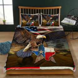 Texas Strong Eagle Quilt Bedding Set Geembi™