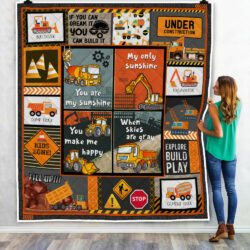 Heavy Equipment You Are My Sunshine Quilt Blanket Geembi™