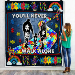 You'll Never Walk Alone Autism Quilt Blanket Geembi™