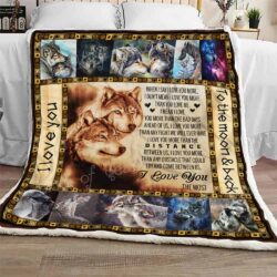 I Love You The Most - Wolves Sofa Throw Blanket Geembi™