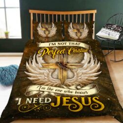 I Need Jesus Quilt Bedding Set Geembi™
