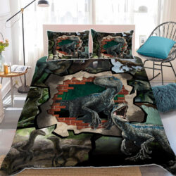 Raptor Dinosaur Quilt Bedding Set Geembi™
