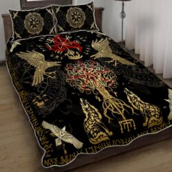 Viking Vegvisir Yggdrasil Quilt Bedding Set Geembi™