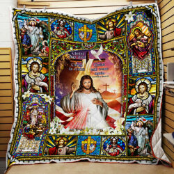 Christ Has Died Christ Is Risen Christ Will Come Again Quilt Blanket Geembi™