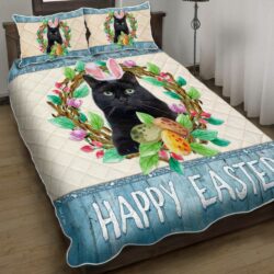 Black Cat Easter Day Quilt Bedding Set Geembi™