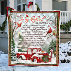 Christmas Quilt Blanket A Piece Of You Locked Safely In My Heart ANL254Q