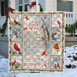 Cardinals. For My Love In Heaven. I Never Left You Quilt Blanket THB1679Qv2