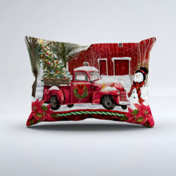 Christmas Farmhouse Pillowcase Red Truck Christmas Pillowcase TRN453Pv1