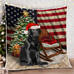 Black Labrador Retriever Christmas American Quilt Blanket QNN647Q