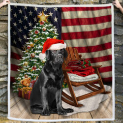 Black Labrador Retriever Christmas American Sofa Throw Blanket QNN647B
