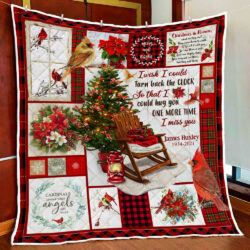 Personalized Quilt Blanket I Miss You Christmas Memorial PN1811Q