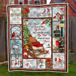 Christmas Cardinal Quilt Blanket My Soul Knows You Are At Peace MLH2057Q
