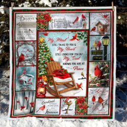 Christmas Cardinal Sofa Throw Blanket My Soul Knows You Are At Peace MLH2057B