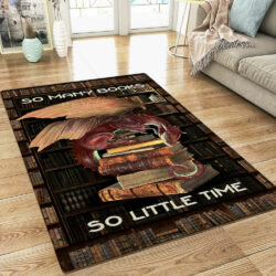 Book Dragon Rug So Many Books So Little Time ANL354R