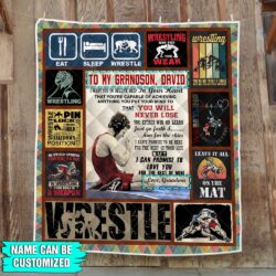 Personalized Quilt For My Son. Grandson. Wrestling Quilt Blanket THH945QCT