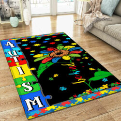 Autism Awareness Rug Happy House NTB160R