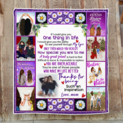 Personalized To My Bestie. My Sister. My Best Friend Forever Quilt Blanket THB1486QCT