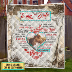 Personalized For Husband And Wife Custom Name Quilt Blanket THH3716QCT