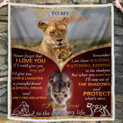 Lion Sofa Throw Blanket To My Daughter I Love You To The End Of My Life BNT393B