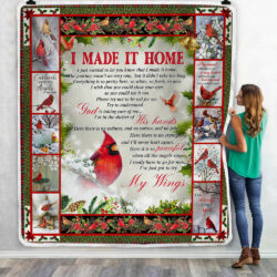 Memorial Cardinal Sofa Throw Blanket I Made It Home God Is Taking Care Of Me LHA2027B