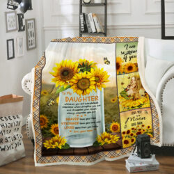 To Daughter Sofa Blanket From Mom Sunflower You Are My Sunshine Sofa Throw Blanket TRV1723B