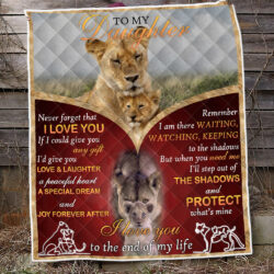 Lion Quilt Blanket To My Daughter I Love You To The End Of My Life BNT393Q