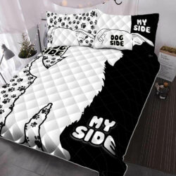 Dog Paws Print Quilt Bedding Set Dog Side My Side BNL511QS