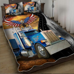 American Blue Truck Quilt Bedding Set TTN499QS
