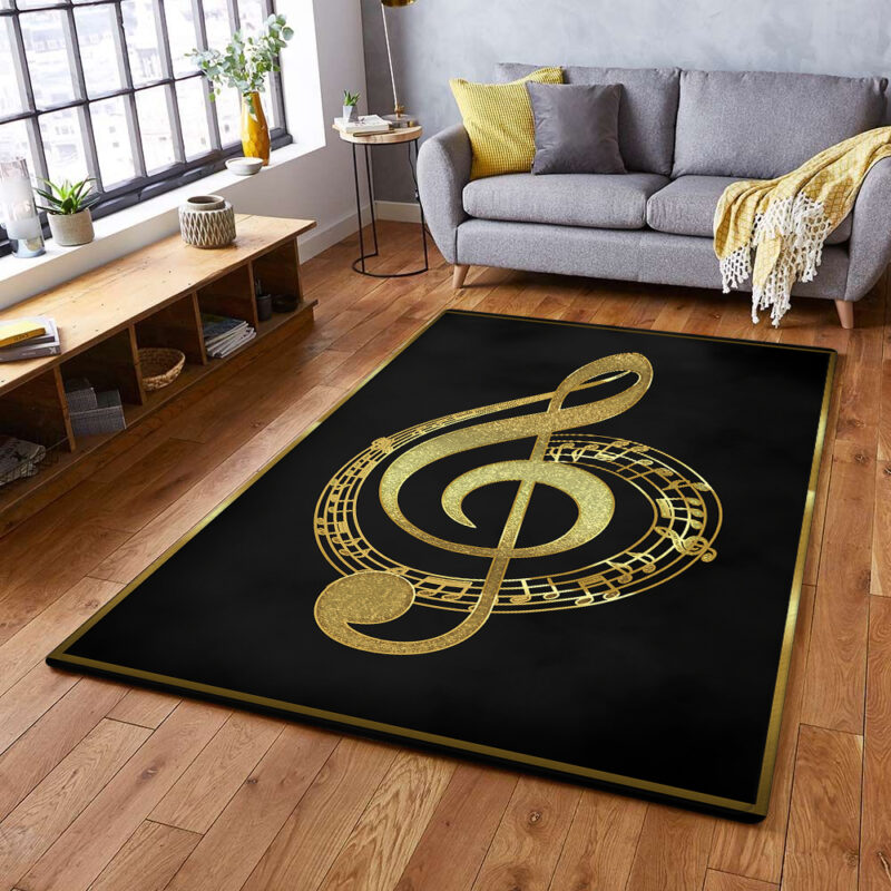 Clef Musical Note Rug Music Can Change The World  BNT549R