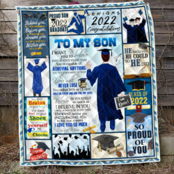 To My Son, Senior 2022, Happy Graduation Quilt Blanket THB1946Qv9