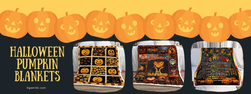 halloween pumpkin blanket