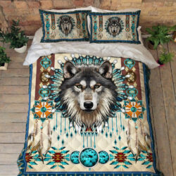Wolf Native American Dream Catcher Quilt Bedding Set TPT25QSv1