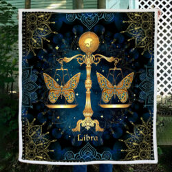Libra Horoscope Sofa Throw Blanket Birthday For Libra Butterfly BNL574B