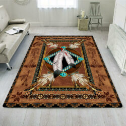 Native American Indian Feather Rug TPT84R