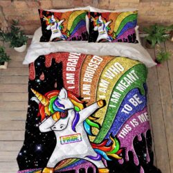 Unicorn. This Is Me Pride LGBT Quilt Bedding Set TPT86QS