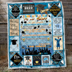 To My Son, Graduate 2022 Quilt Blanket PMM09Q