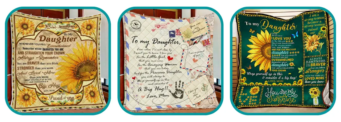 to my daughter blanket from mom