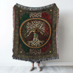 Mexico Woven Tapestry Blanket Celtic Tree LNT325WB