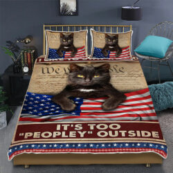 Black Cat Quilt Bedding It Too Peopley Outside LNT231QS
