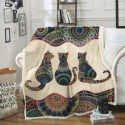 Cat Mandala Sofa Throw Blanket BNN332B