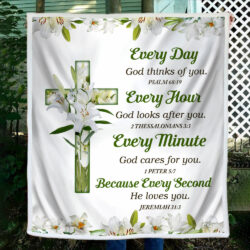 Christian Sofa Throw Blanket Every Day God Thinks of You BNN502Bv1
