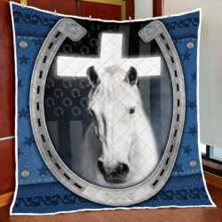 Horse Quilt Blanket Jesus And White Horse BNT288Qv2