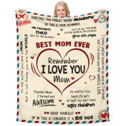 Blanket Letter For Mom Remember I Love You Mom Fleece Blanket 50x60