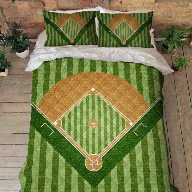 Baseball Field Quilt Bedding Set MLN1108QS
